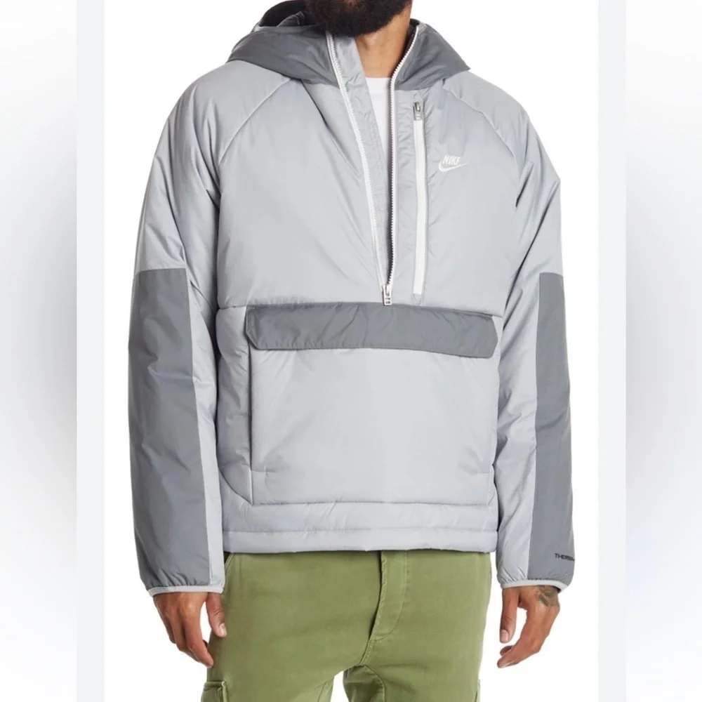 MEN'S NIKE SPORTSWEAR THERMA-FIT LEGACY HALF-ZIP HOODED ANORAK Size XL